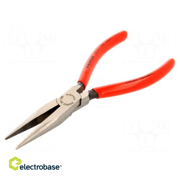 Pliers | half-rounded nose,elongated | 160mm image 1