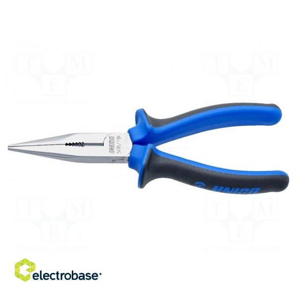 Pliers | half-rounded nose,elongated | 170mm | 508/1BI image 2
