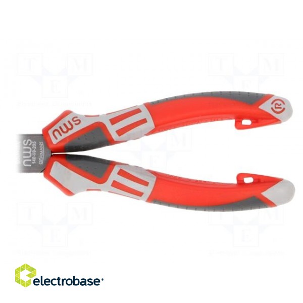 Pliers | half-rounded nose,elongated | 205mm | Cut: with side face фото 2