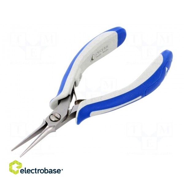 Pliers | half-rounded nose,elongated | ESD | B: 33mm | C: 10mm | D: 6.4mm image 1