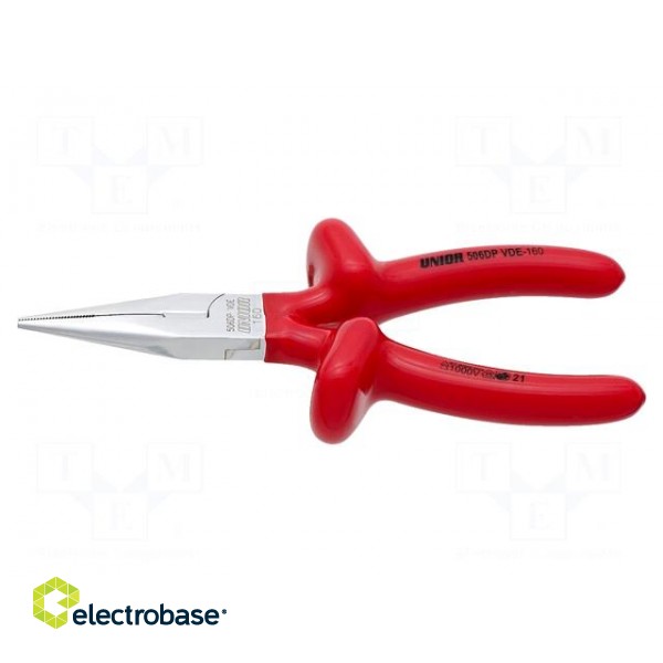 Pliers | insulated,half-rounded nose | 160mm | 506/1VDEDP