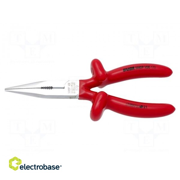 Pliers | insulated,half-rounded nose | 170mm | 508/1VDEDP image 2