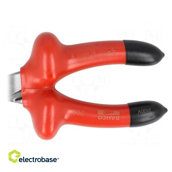 Pliers | insulated,half-rounded nose,universal | 200mm image 2