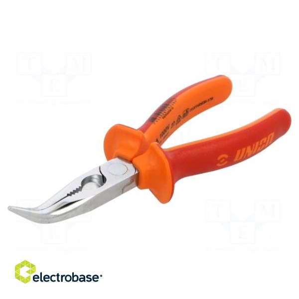 Pliers | side,cutting,curved,half-rounded nose | 170mm