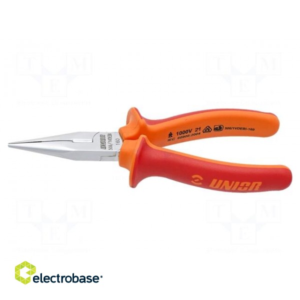 Pliers | side,cutting,half-rounded nose | 160mm | 506/1VDEBI