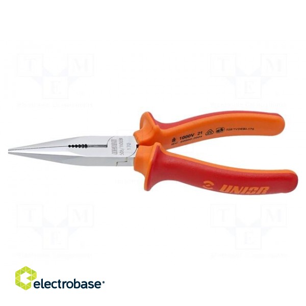 Pliers | side,cutting,half-rounded nose | 170mm | 508/1VDEBI