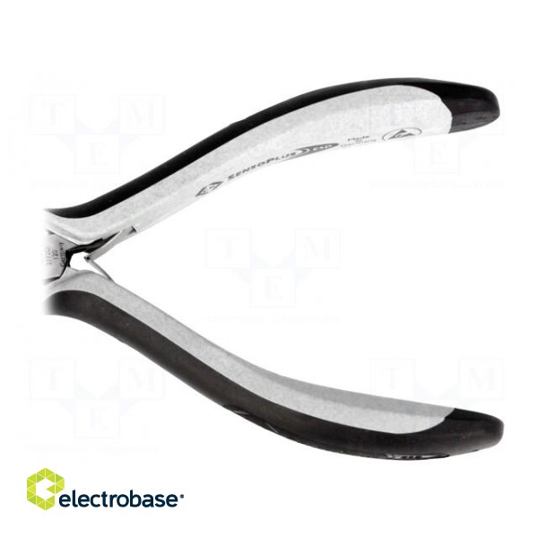 Pliers | smooth gripping surfaces,straight,half-rounded nose image 4