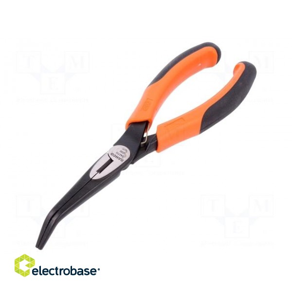 Pliers | curved,half-rounded nose,universal,elongated | 200mm image 1