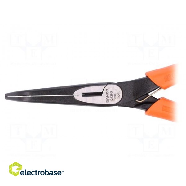 Pliers | curved,half-rounded nose,universal,elongated | 200mm image 3