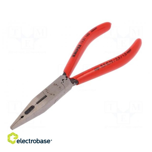 Pliers | flat,universal,elongated | 160mm | Blade: about 60 HRC image 1
