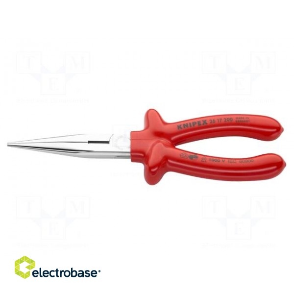 Pliers | cutting,insulated,half-rounded nose,universal | 200mm