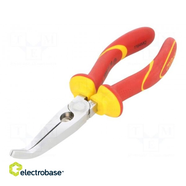 Pliers | insulated,curved,flat | 200mm