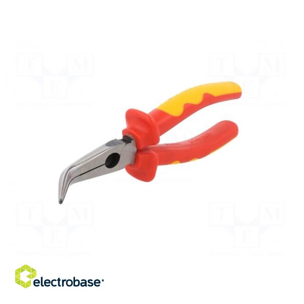 Pliers | insulated,curved,half-rounded nose | 200mm фото 4