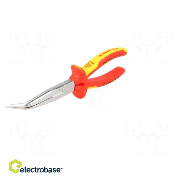 Pliers | insulated,curved,half-rounded nose | steel | 200mm image 5