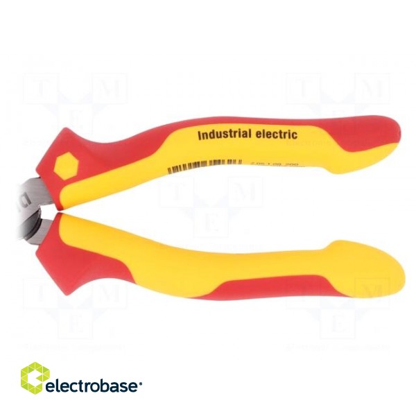 Pliers | insulated,curved,half-rounded nose | steel | 200mm | 1kVAC image 4
