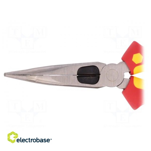 Pliers | insulated,curved,half-rounded nose | steel | 200mm | 1kVAC image 2