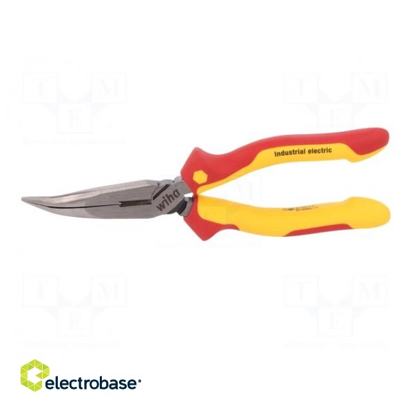 Pliers | insulated,curved,half-rounded nose | steel | 200mm | 1kVAC image 6