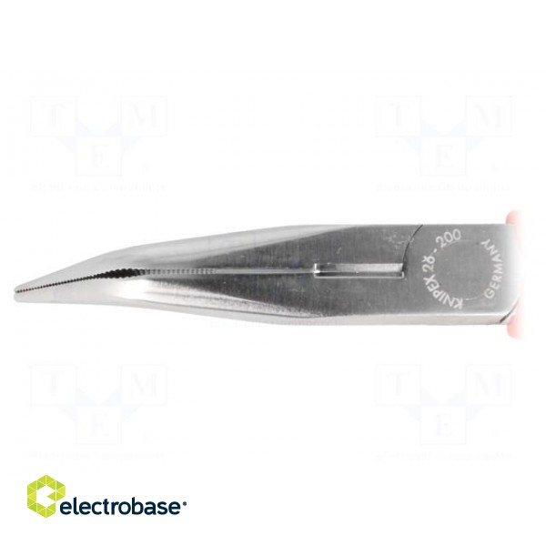 Pliers | insulated,curved,half-rounded nose | steel | 200mm image 2