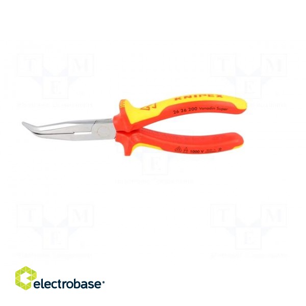 Pliers | insulated,curved,half-rounded nose | steel | 200mm image 6