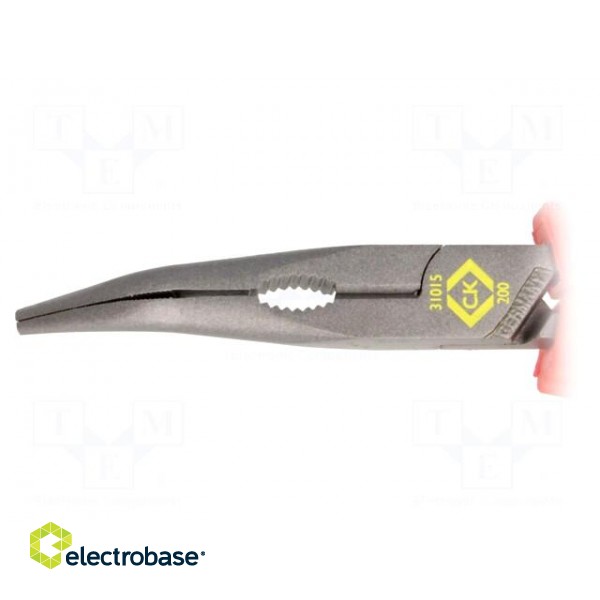 Pliers | insulated,curved,half-rounded nose,elongated | 200mm image 2