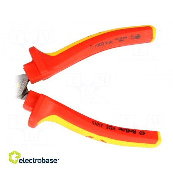 Pliers | insulated,curved,half-rounded nose,elongated | 200mm image 3