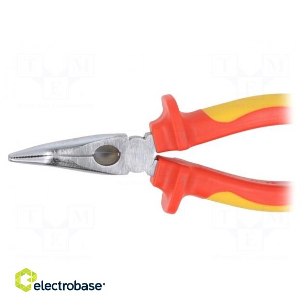 Pliers | insulated,curved,half-rounded nose,universal | 160mm image 3