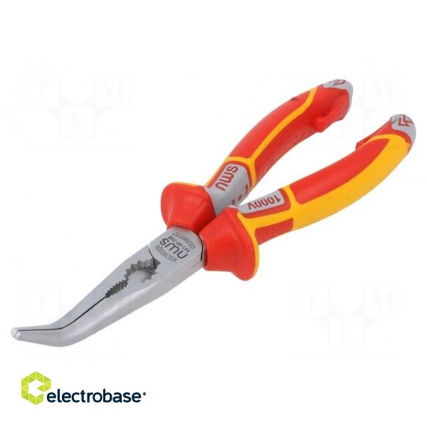 Pliers | insulated,curved,telephone | 205mm | Cut: with side face paveikslėlis 1
