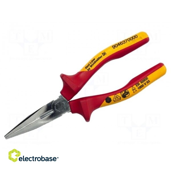 Pliers | insulated,flat | for voltage works | 160mm | 1kVAC image 1