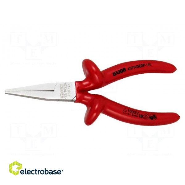 Pliers | insulated,flat | carbon steel | 140mm | 472/1VDEDP