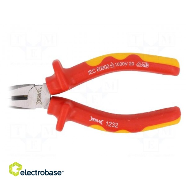 Pliers | insulated,half-rounded nose | 160mm image 3