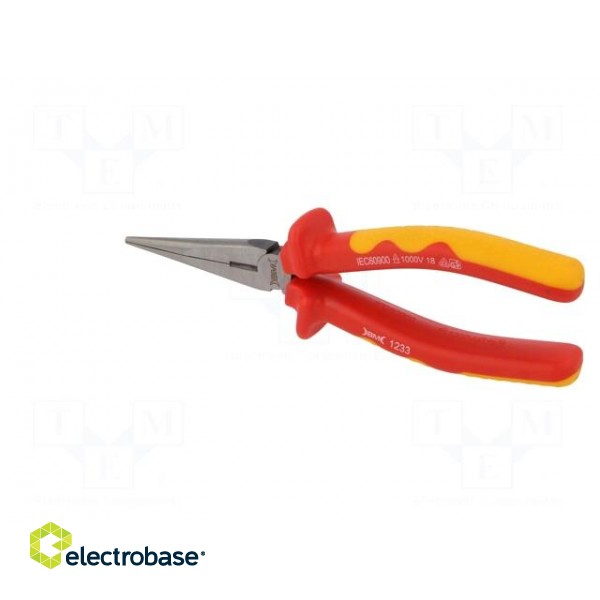 Pliers | insulated,half-rounded nose | 200mm image 6