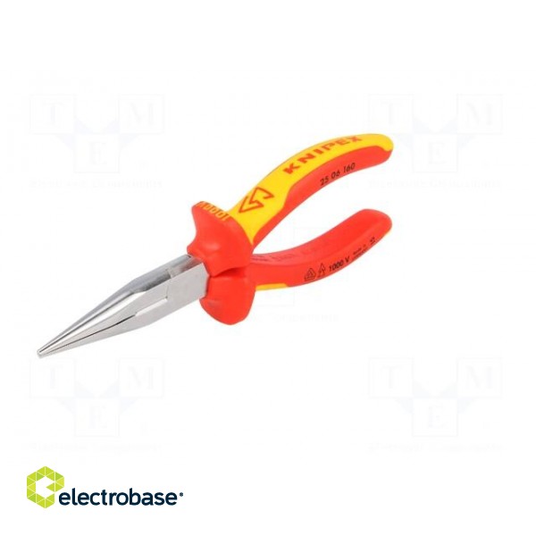 Pliers | insulated,half-rounded nose | steel | 160mm image 5