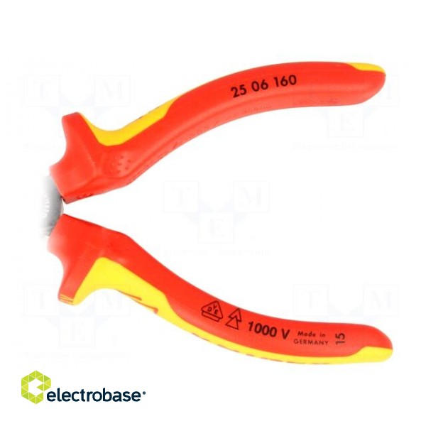 Pliers | insulated,half-rounded nose | steel | 160mm paveikslėlis 3