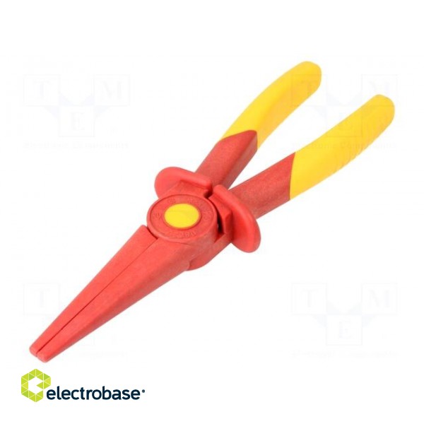 Pliers | insulated,half-rounded nose,elongated | 220mm | 1kVAC фото 1