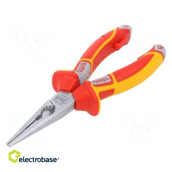Pliers | insulated,half-rounded nose,telephone,elongated | 170mm фото 1