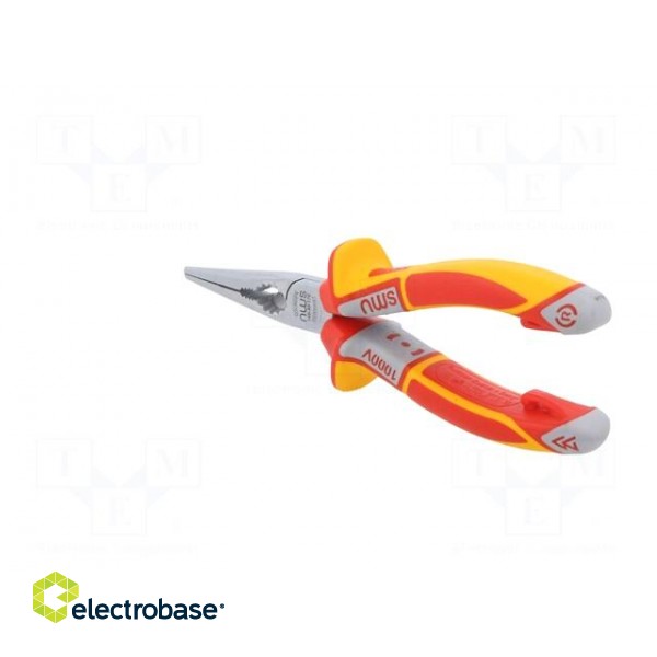 Pliers | insulated,half-rounded nose,telephone,elongated | 170mm image 6