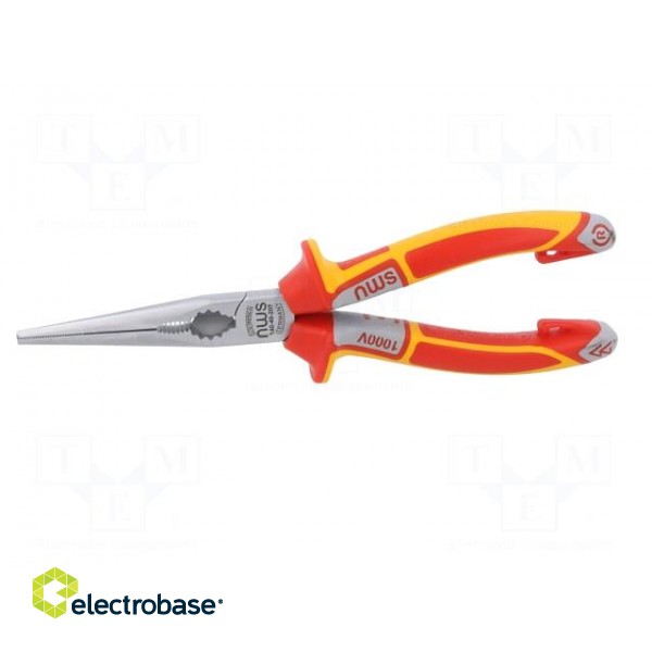 Pliers | insulated,half-rounded nose,telephone,elongated | 205mm image 5