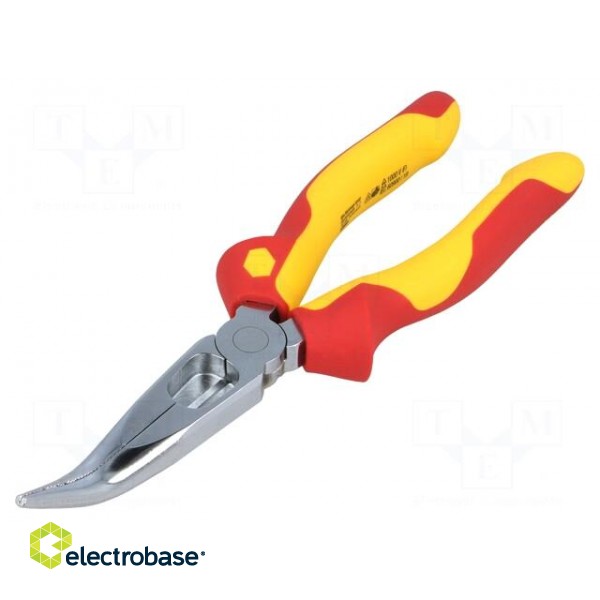 Pliers | insulated,half-rounded nose,universal | steel | 200mm image 1