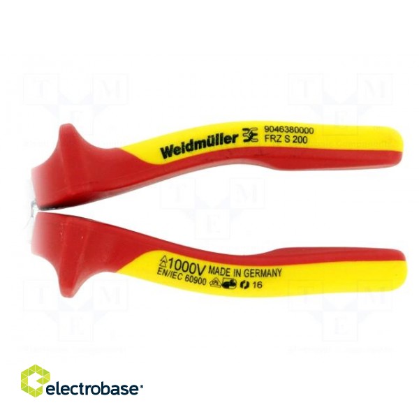 Pliers | insulated,straight,half-rounded nose | 200mm | 1kVAC image 3