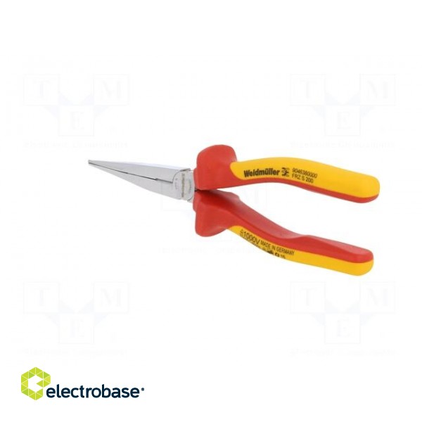 Pliers | insulated,straight,half-rounded nose | 200mm | 1kVAC image 7