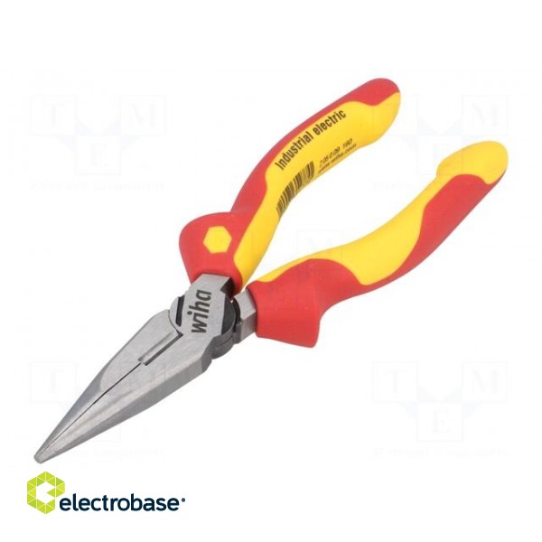 Pliers | insulated,straight,half-rounded nose | steel | 160mm фото 1