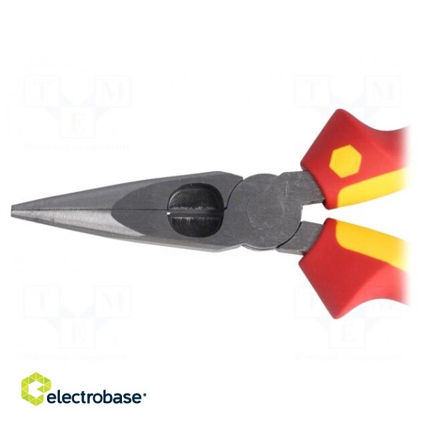 Pliers | insulated,straight,half-rounded nose | steel | 160mm image 3