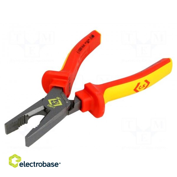 Pliers | insulated,universal | for voltage works | 180mm image 1