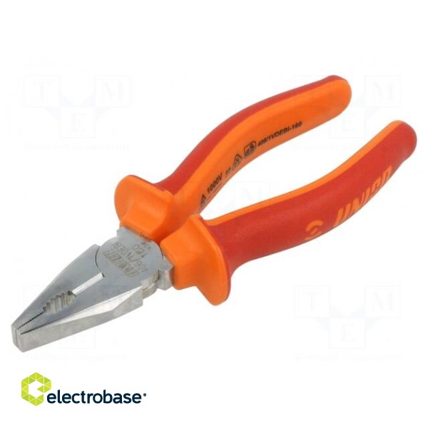 Pliers | insulated,universal | carbon steel | 160mm | 406/1VDEBI image 1
