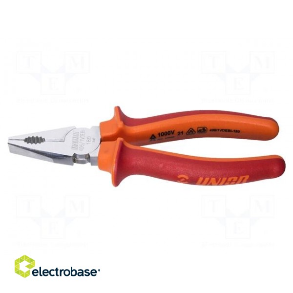 Pliers | insulated,universal | carbon steel | 180mm | 406/1VDEBI