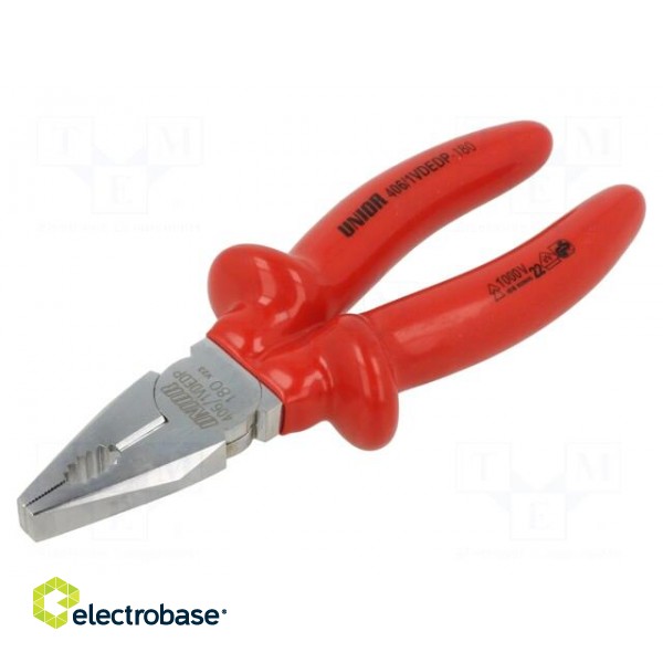 Pliers | insulated,universal | carbon steel | 180mm | 406/1VDEDP фото 1