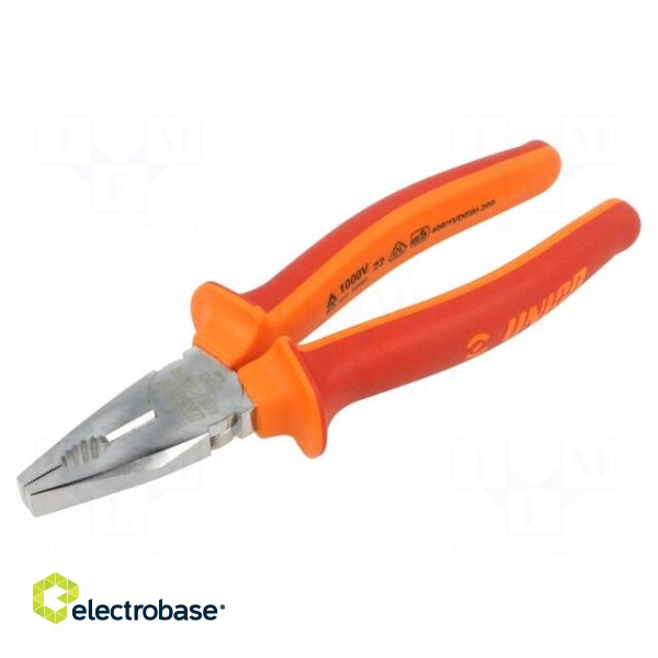 Pliers | insulated,universal | carbon steel | 200mm | 406/1VDEBI image 1