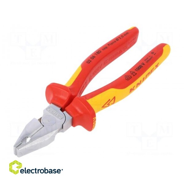 Pliers | insulated,universal | steel | 180mm image 1