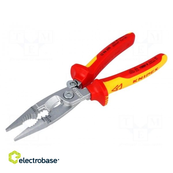 Pliers | insulated,universal | Version: insulated | steel | 200mm image 1