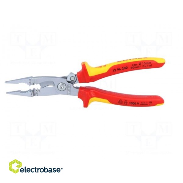 Pliers | insulated,universal | steel | 200mm | 1kVAC | insulated image 6